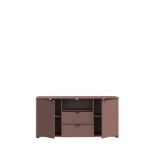 TV-Schrank >GANYMEDE< 2 Türen, 2 Schübe, Fach, terrakottafarbig - 129,8x63,1x41,3cm (BxHxT)