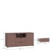 TV-Schrank >GANYMEDE< 2 Türen, 2 Schübe, Fach, terrakottafarbig - 129,8x63,1x41,3cm (BxHxT)