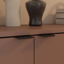 Kommode >GANYMEDE< 2 Türen, 1 Boden, terrakottafarbig - 80,1x82,3x34,1cm (BxHxT)