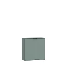 Kommode >GANYMEDE< 2 Türen, 1 Boden, in Salbei - 80,1x82,3x34,1cm (BxHxT)