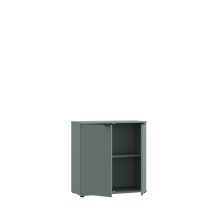 Kommode >GANYMEDE< 2 Türen, 1 Boden, in Salbei - 80,1x82,3x34,1cm (BxHxT)