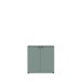 Kommode >GANYMEDE< 2 Türen, 1 Boden, in Salbei - 80,1x82,3x34,1cm (BxHxT)