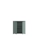 Kommode >GANYMEDE< 2 Türen, 1 Boden, in Salbei - 80,1x82,3x34,1cm (BxHxT)