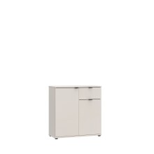 Kommode >GANYMEDE< 2 Türen, 1 Schublade, in sandfarbig - 80,1x82,3x34,1cm (BxHxT)