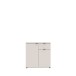 Kommode >GANYMEDE< 2 Türen, 1 Schublade, in sandfarbig - 80,1x82,3x34,1cm (BxHxT)