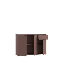 Sideboard >GANYMEDE< 3 Türen, 1 Schublade, in terrakottafarbig - 119,8x82,3x34,1cm (BxHxT)
