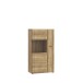 Stauraumvitrine >AKINORI< 2 Türen, in Mauvella Eiche Dekor - 75,1x140x41,8cm (BxHxT)