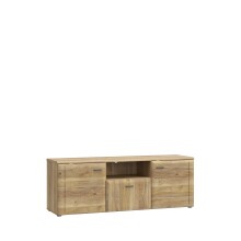 Lowboard >AKINORI< 2 Türen, 1 Schublade, Mauvella Eiche Dekor - 149,8x53,7x41,8cm (BxHxT)