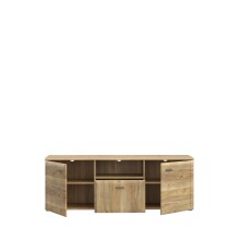 Lowboard >AKINORI< 2 Türen, 1 Schublade, Mauvella Eiche Dekor - 149,8x53,7x41,8cm (BxHxT)