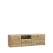 Lowboard >AKINORI< 3 Türen, 1 Schublade, Mauvella Eiche Dekor - 174,5x53,7x41,8cm (BxHxT)