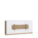 Sideboard >ATTENTION< 3 Türen, 1 Schub, LED, Eiche Dekor / Weiß - 194,6x91,6x41,5cm (BxHxT)