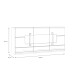 Sideboard >ATTENTION< 3 Türen, 1 Schub, LED, Eiche Dekor / Weiß - 194,6x91,6x41,5cm (BxHxT)