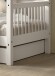Hausbett >Buche Massiv< in Buche massiv weiß lackiert - 207,5x170x97,5 (BxHxT)