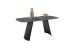 Esstisch >TOBELO< Designergestell, anthrazit marmoriert, Keramik - 180x76x90cm (BxHxT)