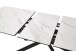 Kulissen-Esstisch >VANINO< ausziehbar 230cm, weiß marmoriert, Keramik - 180/230x76x90cm (BxHxT)
