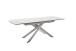 Kulissen-Esstisch >VANINO< ausziehbar 230cm, weiß marmoriert, Keramik - 180/230x76x90cm (BxHxT)