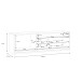 Lowboard >ATTENTION< LED, 1 Tür, 1 Schub, Eiche Dekor / Weiß Gloss - 159,9x50x41,5cm BxHxT