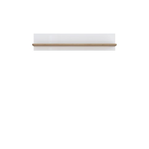 Wandboard >ATTENTION< in Riviera Eiche / Weiß Gloss - 140x29x24cm (BxHxT)