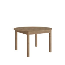 Kulissen-Esstisch >ATTENTION< rund, ausziehbar 165cm, Riviera Eiche Dekor - 78,1/165x130cm (HxD)