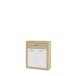 Schuhkommode >BACCIO< 2 Türen, 1 Schub, Weiss/ Artisan Eiche Dekor - 83x98,2x33,8cm (BxHxT)
