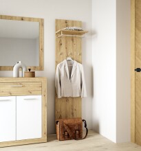 Garderobenpaneel >BACCIO< 3 Haken, 1 Boden, Stange,...