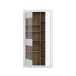 Stauraumvitrine >LEFKADAS< 2 Türen, 9 Böden, Weiss / Mauvella Eiche Dekor - 101x196x41,4cm BxHxT