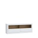 Lowboard >LEFKADAS< 2 Schübe, Weiss / Mauvella Eiche Dekor - 175,4x61,6x41,4cm (BxHxT)