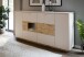 Sideboard >LOUOTO< 4 Türen, sandfarbig / Artisan Eiche - 199,5x101,2x41,6cm (BxHxT)