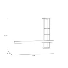 Wandpaneel >LOUOTO< 4 Fächer, Artisan Eiche Dekor - 225x171,1x25,1cm (BxHxT)