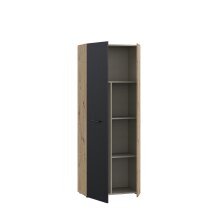 Mehrzweckschrank >NET306< Inneneinteilung, Artisan Eiche / Schwarz - 68,7x181,1x36,5cm (BxHxT)