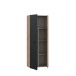 Mehrzweckschrank >NET306< Inneneinteilung, Artisan Eiche / Schwarz - 68,7x181,1x36,5cm (BxHxT)