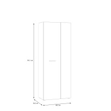 Mehrzweckschrank >NET306< Inneneinteilung, Betonoptik / Artisan Eiche - 68,7x181,1x36,5 (BxHxT)
