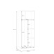Mehrzweckschrank >NET306< Inneneinteilung, Betonoptik / Artisan Eiche - 68,7x181,1x36,5 (BxHxT)