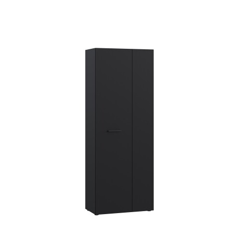 Mehrzweckschrank >NET306< Inneneinteilung, schwarz - 68,7x181,1x36,5cm (BxHxT)