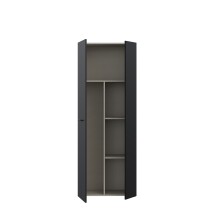 Mehrzweckschrank >NET306< Inneneinteilung, schwarz - 68,7x181,1x36,5cm (BxHxT)