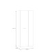 Mehrzweckschrank >NET306< Inneneinteilung, schwarz - 68,7x181,1x36,5cm (BxHxT)