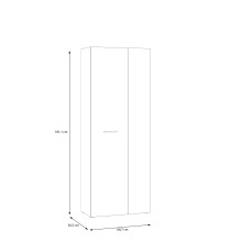 Schuhschrank >NET306< 5 Böden, Weiss / Artisan Eiche - 68,7x181,1x36,5cm (BxHxT)