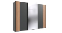 Schwebetürenschrank >Malaga< Spiegel / Graphit...