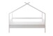 Hausbett >Susa< Liegefläche 90x200cm, Rollrost, Weiß, teilmassiv - 207x170x98cm BxHxT
