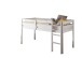 Hochbett >Alvin< Liegefl. 90x200cm, Rollrost, weiß, teilmassiv - 97x113x207cm (BxHxT)