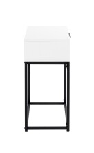 Nachtkonsole >52383< mit Schublade, schwarz, weiß - 40x60x28cm (BxHxT)
