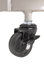 Servierwagen >55189< mit 3 Ablagen,Glas und Kaschmirgrau - 35x79x45 (BxHxT)