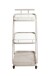 Servierwagen >55189< mit 3 Ablagen,Glas und Kaschmirgrau - 35x79x45 (BxHxT)