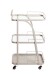 Servierwagen >55189< mit 3 Ablagen,Glas und Kaschmirgrau - 35x79x45 (BxHxT)