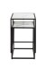 Satztisch >55384< (2-teilig) in schwarz, weiß - 33x50x33 und 28x43x28 (BxHxT)