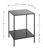 Beistelltisch >59548< in schwarz, Metall, Kunstmarmor - 40x60x40cm (BxHxT)