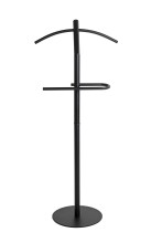 Herrendiener >59521< in schwarz, Metall - 47x111x30cm (BxHxT)