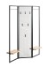 Garderobe >55599< Paravant / Raumteiler, schwarz, Metall, Eiche-MDF - 175x46cm (HxT)