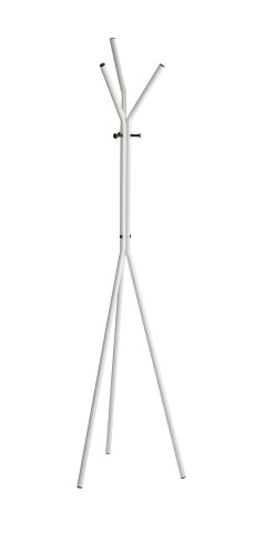 Garderobenständer >55354< in schwarz, weiß, Metall - 178x46cm (HxD)