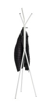 Garderobenständer >55354< in schwarz, weiß, Metall - 178x46cm (HxD)
